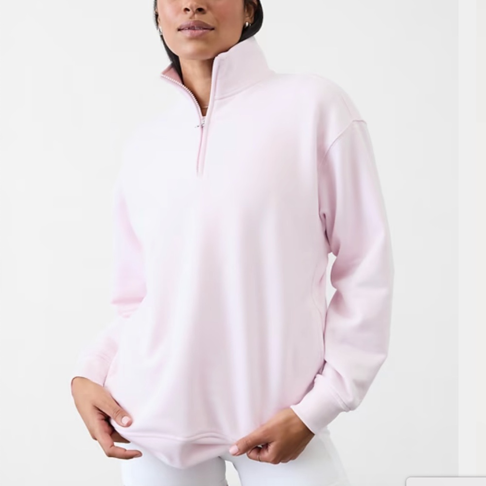 NWOT Athleta FOREVER FLEECE 1/4 ZIP SWEATSHIRT